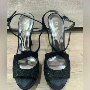 Guess by Marciano ~ black womens heel sandals ~ 9M